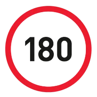 180 logo in a red circle